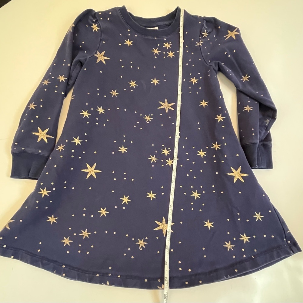Hanna Andersson Navy Blue Star Dress Size 6/7 - Picture 8 of 8
